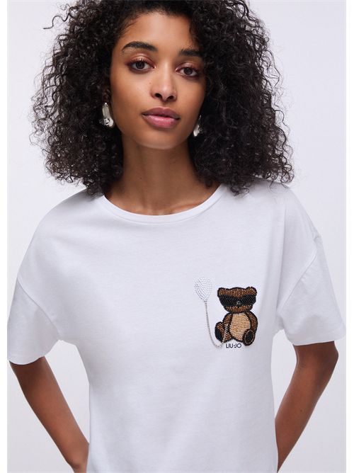 T-shirt woman white LIU JO | WA6414JS923/P9430